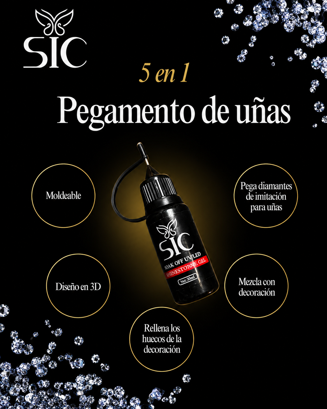 Pegamento de cristales