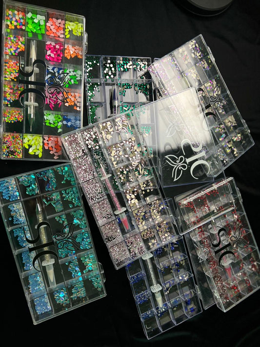 Caja de cristales con katana