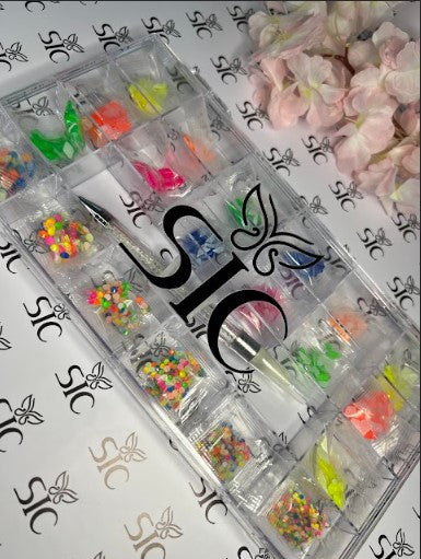 Caja de cristales con katana